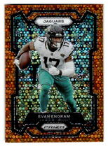 2023 Panini Prizm Orange Disco Prizm #135 Evan Engram