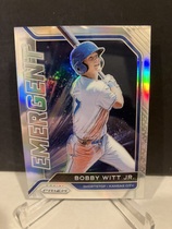 2021 Panini Prizm Emergent Silver Prizm #EM6 Bobby Witt Jr.