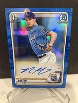 2020 Bowman Chrome Draft Autos Blue Refractor #CDA-NL Nick Loftin