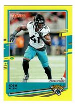 2020 Donruss Press Proof Yellow #132 Josh Allen