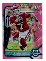 2022 Bowman University Chrome Pink Refractor #28 Spencer Rattler