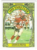 1986 Topps 1000 Yard Club #2 Gerald Riggs