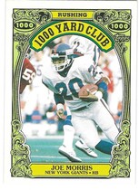 1986 Topps 1000 Yard Club #4 Joe Morris