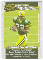 2007 Topps Rookie Fantasy Challenge #4 Brandon Jackson