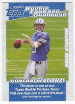 2007 Topps Rookie Fantasy Challenge #7 Drew Stanton