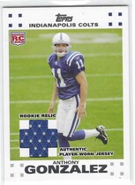 2007 Topps Exclusive Rookies Jerseys #11 Anthony Gonzalez
