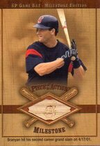 2001 SP Game Bat Milestone Piece of Action Milestone #M-RB Russell Branyan