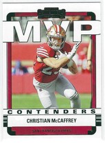 2022 Panini Contenders MVP Contenders Emerald #23 Christian Mccaffrey