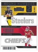 2022 Panini Contenders Round Numbers #7 George Pickens|Skyy Moore