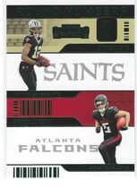 2022 Panini Contenders Round Numbers Emerald #3 Chris Olave|Drake London
