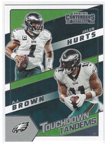 2022 Panini Contenders Touchdown Tandems #7 A.J. Brown|Jalen Hurts