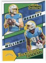 2022 Panini Contenders Touchdown Tandems Emerald #15 Justin Herbert|Mike Williams