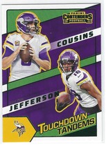 2022 Panini Contenders Touchdown Tandems Emerald #11 Justin Jefferson|Kirk Cousins