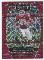 2022 Panini Select Draft Picks Red Lazer Prizm #65 Adrian Peterson