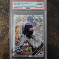 2019 Bowman Chrome Draft Sapphire Edition #BDC-39 Brett Baty