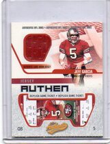 2003 Fleer Authentix Jersey Authentix Ripped #JAJG Jeff Garcia