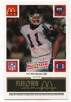 1986 McDonalds All Stars Black #11 Phil Simms