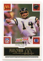1986 McDonalds All Stars Black #14 Dan Fouts