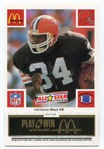 1986 McDonalds All Stars Black #34 Kevin Mack