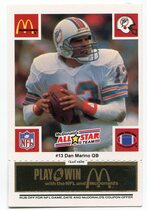 1986 McDonalds All Stars Black #13 Dan Marino
