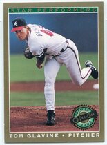 1993 O-Pee-Chee OPC Premier Star Performers (Gold Border Front) #21 Tom Glavine
