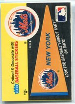 1986 Fleer Team Stickers Pennants Famous Feats #11 Mets