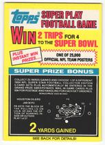 1984 Topps Play Cards #1 Houston Oilers