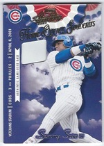 2001 Playoff Absolute Memorabilia Home Opener Souvenirs #OD14 Sammy Sosa