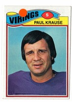 1977 Topps Base Set #125 Paul Krause