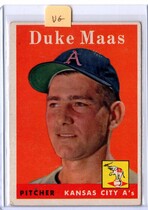 1958 Topps Base Set #228 Duke Maas
