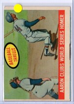 1959 Topps Base Set #467 Aaron Series Homer