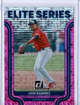 2022 Donruss Elite Series Pink Fireworks #6 Jose Ramirez