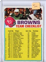 1973 Topps Team Checklists #19 Browns