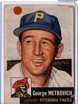 1953 Topps Base Set #58 Catfish Metkovich