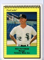 1991 ProCards Sarasota White Sox #1129 Rick Patterson