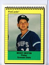 1991 ProCards Syracuse Chiefs #2482 Mickey Weston