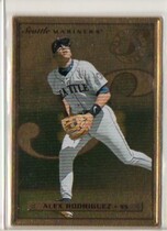 1996 Leaf Preferred Steel Gold #8 Alex Rodriguez