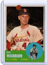 1963 Topps Base Set #206 Ray Washburn