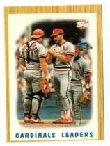 1987 Topps Tiffany #181 Cardinals Leaders