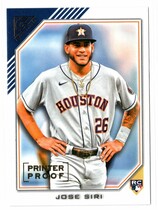 2022 Topps Gallery Printer Proof #88 Jose Siri