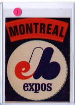 1968 Fleer Cloth Stickers #NNO Montreal Expos