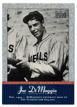 2001 Upper Deck Pinstripe Exclusives DiMaggio #JD4 Joe DiMaggio