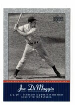 2001 Upper Deck Pinstripe Exclusives DiMaggio #JD5 Joe DiMaggio