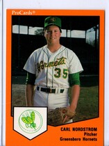 1989 ProCards Greensboro Hornets #429 Carl Nordstrom