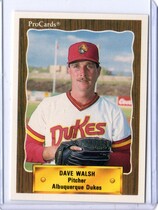 1990 ProCards Albuquerque Dukes #345 Dave Walsh