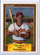 1990 ProCards Albuquerque Dukes #351 Dan Henley