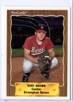 1990 ProCards Birmingham Barons #1111 Kurt Brown