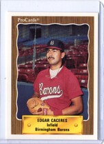 1990 ProCards Birmingham Barons #1395 Edgar Caceres