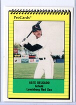 1991 ProCards Lynchburg Red Sox #1206 Alex Delgado