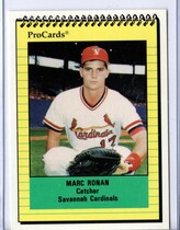 1991 ProCards Savannah Cardinals #1654 Marc Ronan